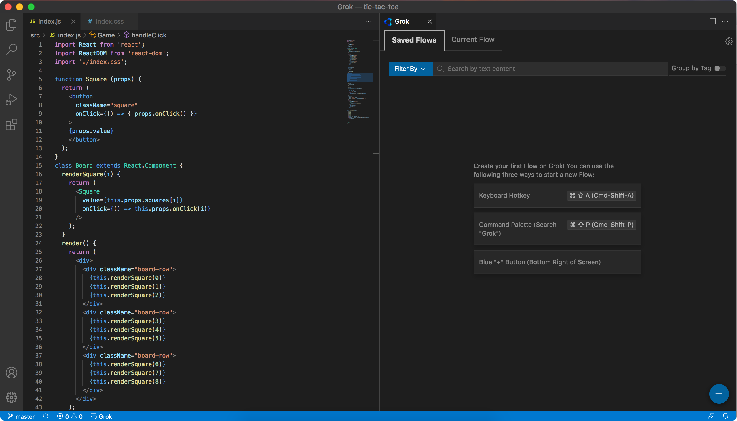 Grok Start Page